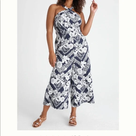 Anthropologie Floral Halter Jumpsuit - Picture 2 of 10